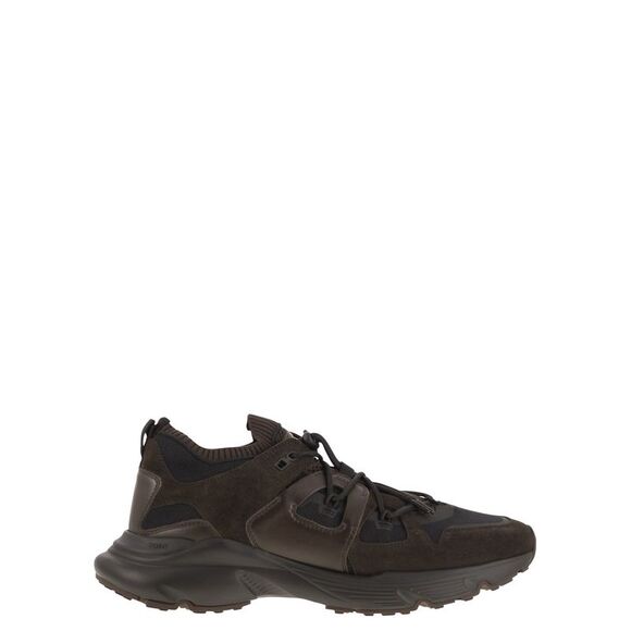 Tod's Men Leather And Technical Fabric Sneakers